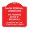 Signmission Snow Removal Ordinance-No Parking After 2 Snowfall, Red & White Alum Sign, 18" x 18", RW-1818-22886 A-DES-RW-1818-22886 - alternate 1
